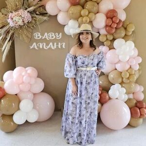Floral Off-Shoulder Maxi Dress